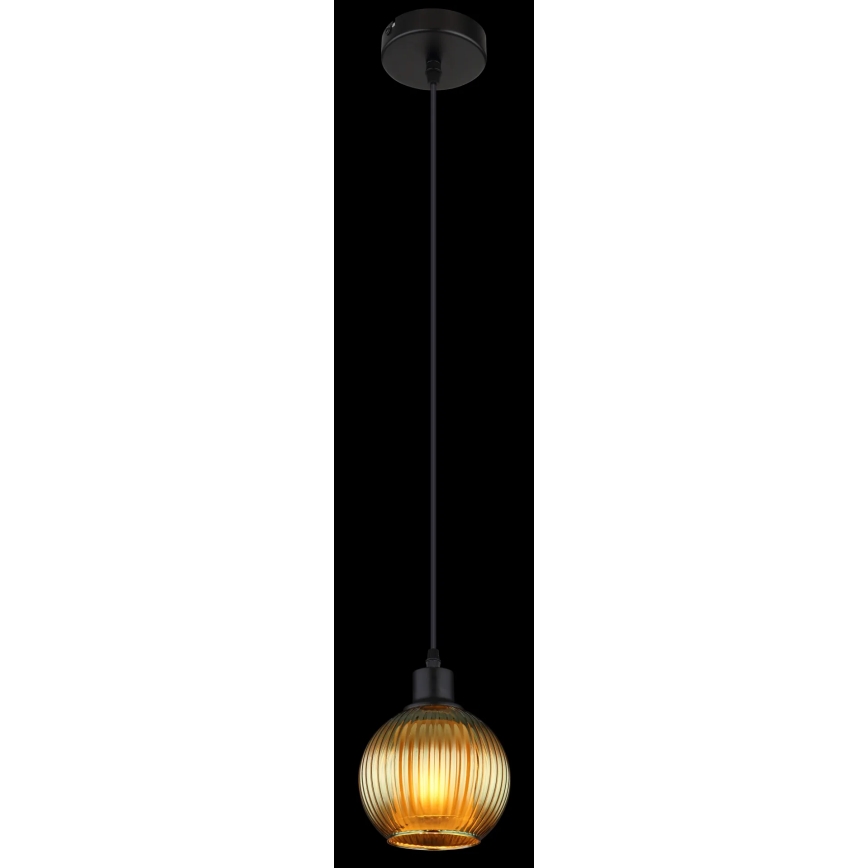 Globo - Hanglamp aan een koord 1xE27/25W/230V diameter 15 cm groen