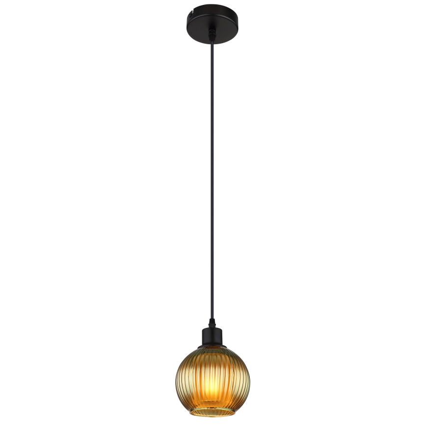Globo - Hanglamp aan een koord 1xE27/25W/230V diameter 15 cm groen