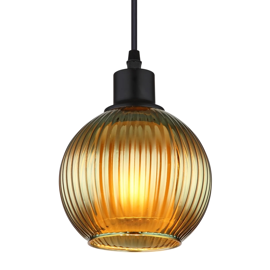 Globo - Hanglamp aan een koord 1xE27/25W/230V diameter 15 cm groen