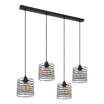 Globo 15640-4H - Hanglamp met kabel TILLY 4xE27/60W/230V zwart