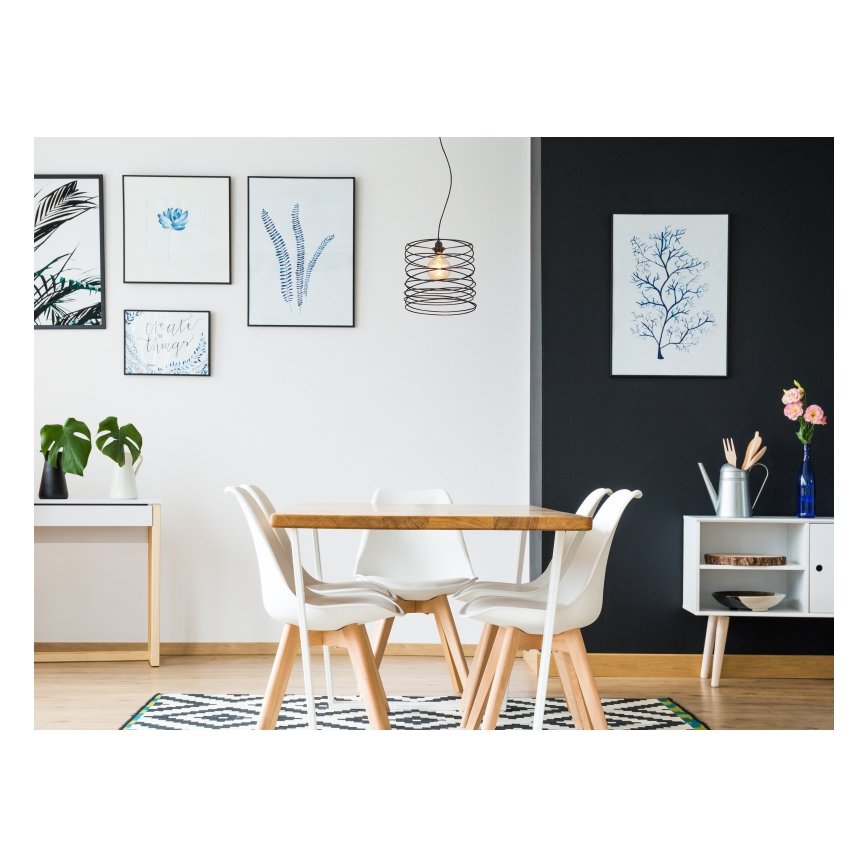 Globo 15640H - Hanglamp met kabel TILLY 1xE27/60W/230V zwart