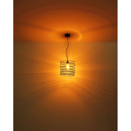 Globo 15640H - Hanglamp met kabel TILLY 1xE27/60W/230V zwart