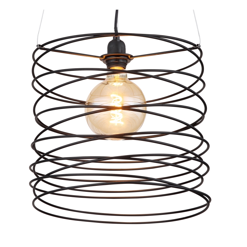 Globo 15640H - Hanglamp met kabel TILLY 1xE27/60W/230V zwart