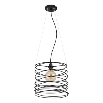 Globo 15640H - Suspension sur câble TILLY 1xE27/60W/230V, noire
