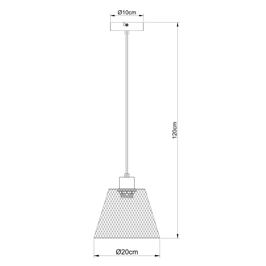 Globo - Hanglamp aan een koord 1xE27/40W/230V diameter 20 cm