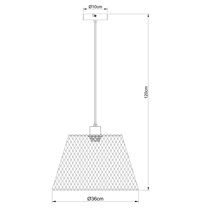 Globo - Hanglamp aan een koord 1xE27/40W/230V diameter 36 cm