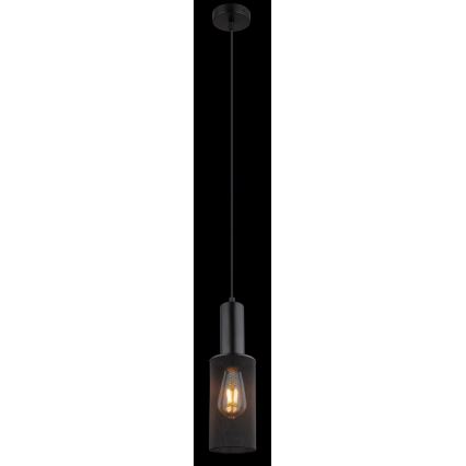 Globo - Suspension filaire 1xE27/60W/230V noir