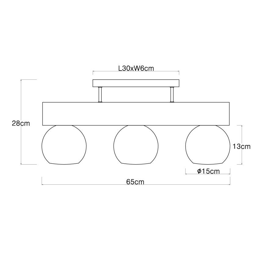 Globo - Bevestigde hanglamp 3xE27/40W/230V