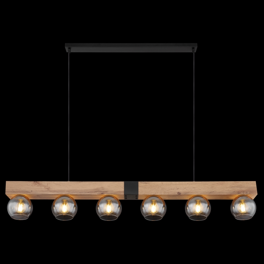 Globo - Suspension sur câble 6xE27/40W/230V