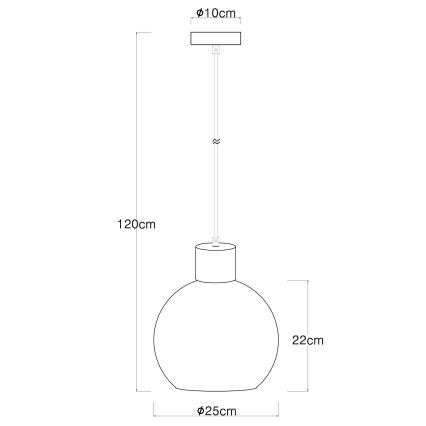 Globo - Suspension filaire 1xE27/40W/230V