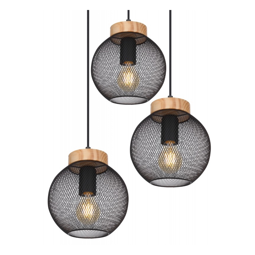 Globo - Hanglamp aan koord 3xE27/60W/230V