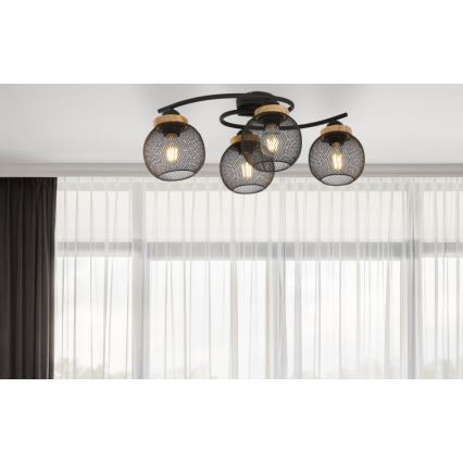 Globo - Aan plafond gevestigde hanglamp 4xE27/60W/230V