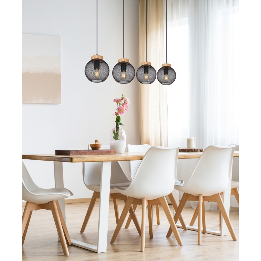 Globo - Suspension sur câble 4xE27/40W/230V