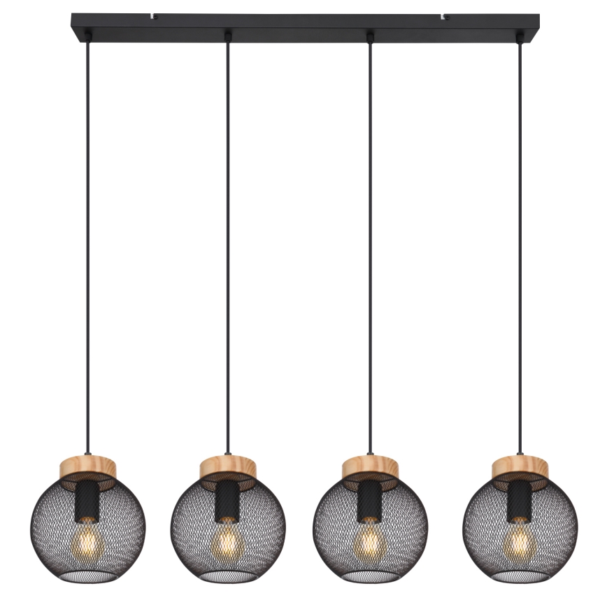 Globo - Suspension sur câble 4xE27/40W/230V