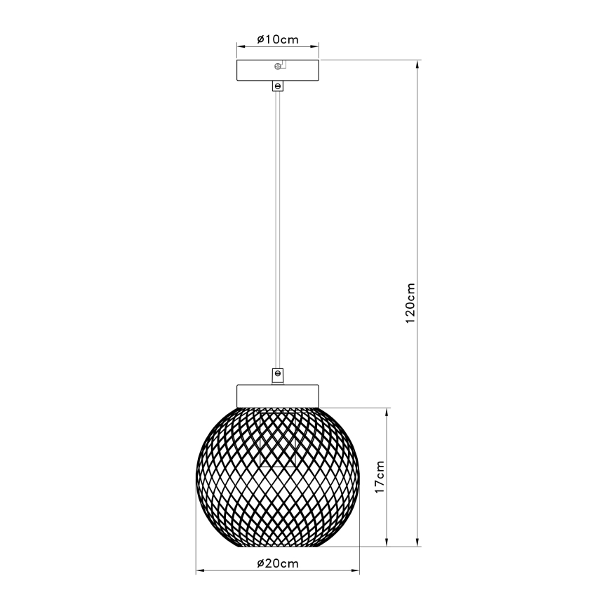 Globo - Hanglamp aan een koord 1xE27/60W/230V