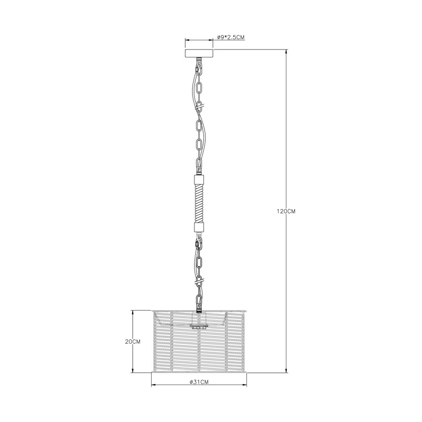 Globo - Suspension sur chaîne 1xE27/60W/230V