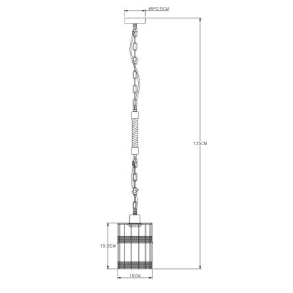 Globo 15673H - Hanglamp aan ketting HALIA 1xE27/60W/230V