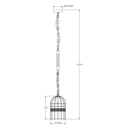 Globo - Suspension sur chaîne 1xE27/60W/230V