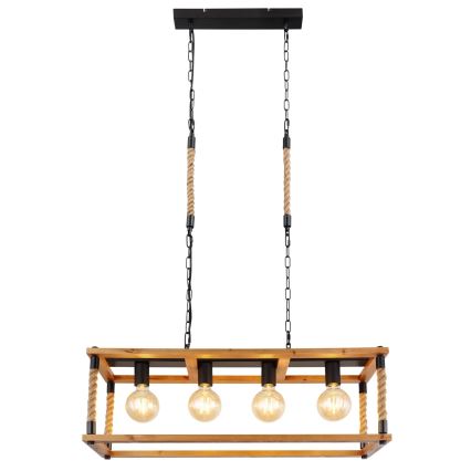 Globo 15691-4H - Hanglamp aan een koord VERNON 4xE27/60W/230V