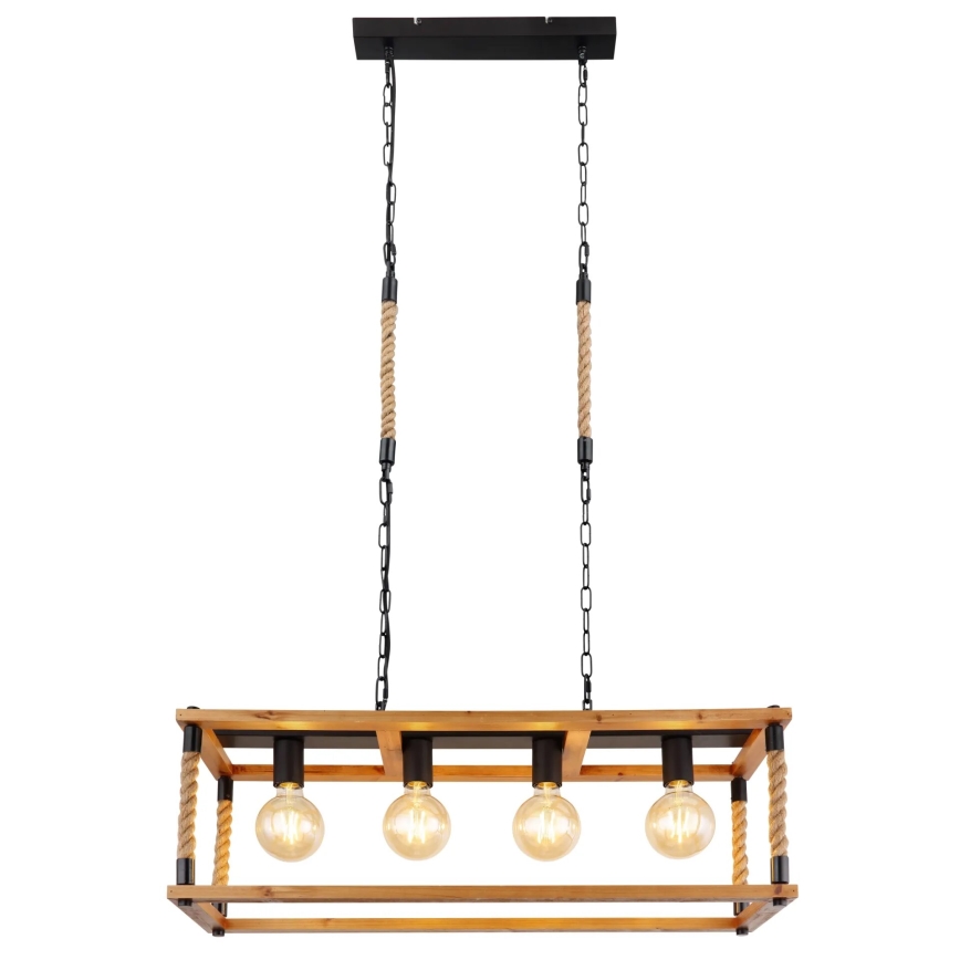 Globo 15691-4H - Hanglamp aan een koord VERNON 4xE27/60W/230V