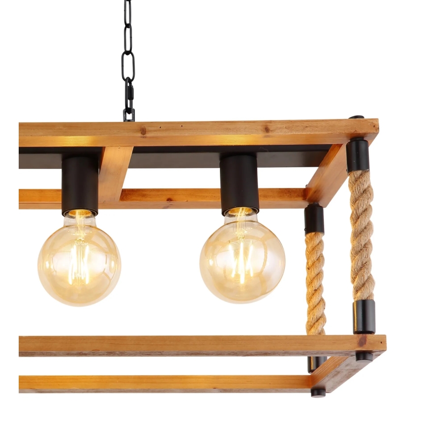 Globo 15691-4H - Hanglamp aan een koord VERNON 4xE27/60W/230V