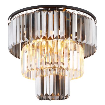 Globo - Bevestigde hanglamp 3xE27/40W/230V diameter 40 cm zwart