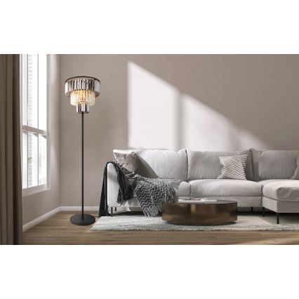Globo - Staande Lamp 3xE27/40W/230V diameter 40 cm zwart