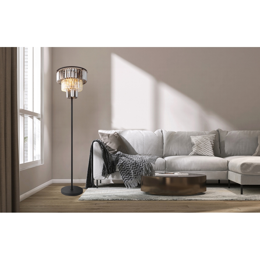Globo - Staande Lamp 3xE27/40W/230V diameter 40 cm zwart