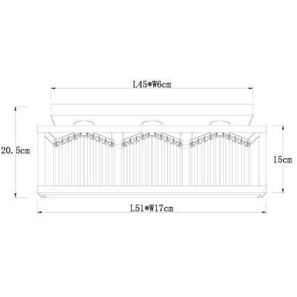 Globo - Bevestigde hanglamp 3xE27/40W/230V