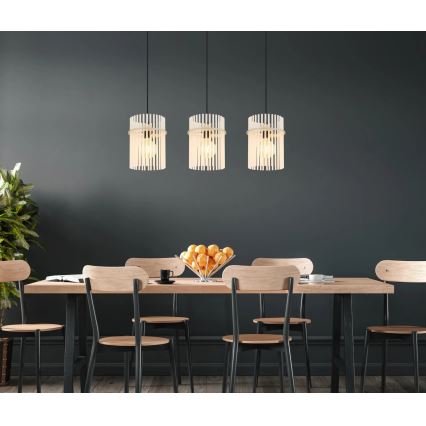 Globo - Suspension sur câble 3xE27/60W/230V