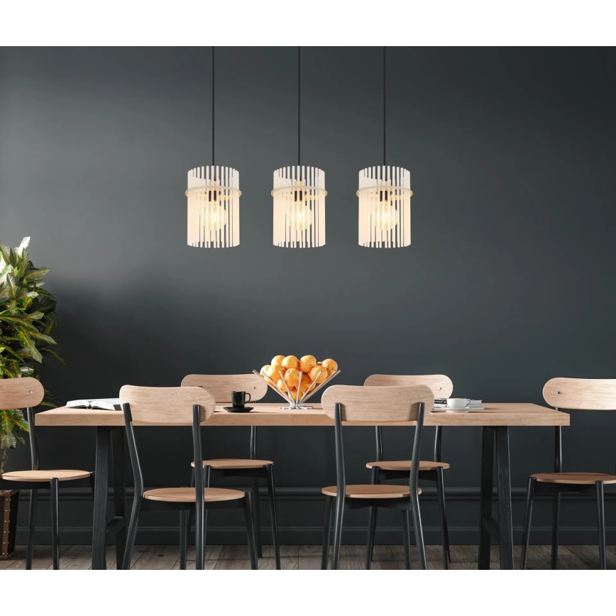 Globo - Suspension sur câble 3xE27/60W/230V