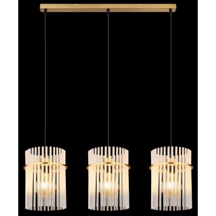 Globo - Hanglamp aan een koord 3xE27/60W/230V goud