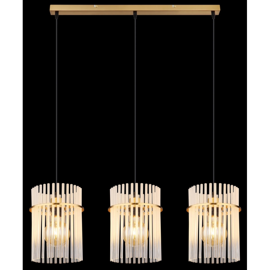 Globo - Hanglamp aan een koord 3xE27/60W/230V goud