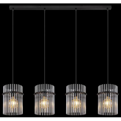 Globo - Hanglamp aan een koord 4xE27/60W/230V zwart