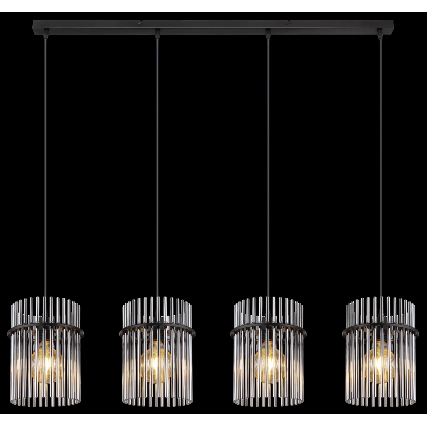 Globo - Hanglamp aan een koord 4xE27/60W/230V zwart