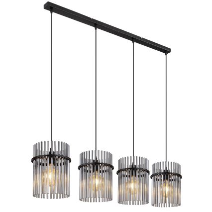 Globo - Hanglamp aan een koord 4xE27/60W/230V zwart