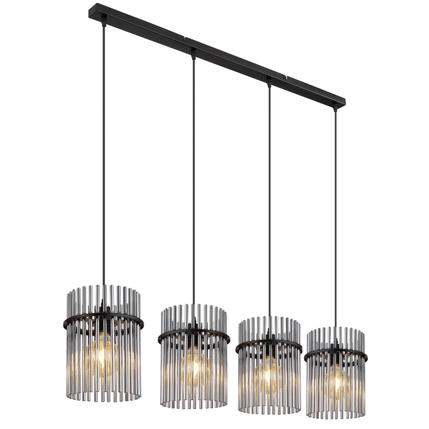 Globo - Hanglamp aan een koord 4xE27/60W/230V zwart