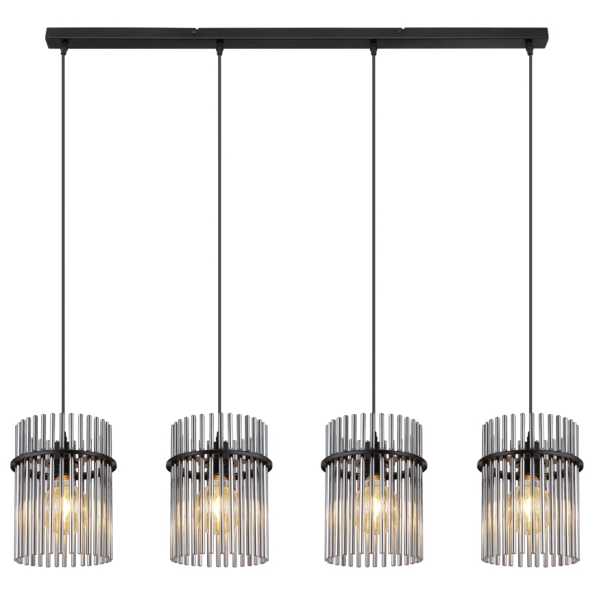 Globo - Hanglamp aan een koord 4xE27/60W/230V zwart