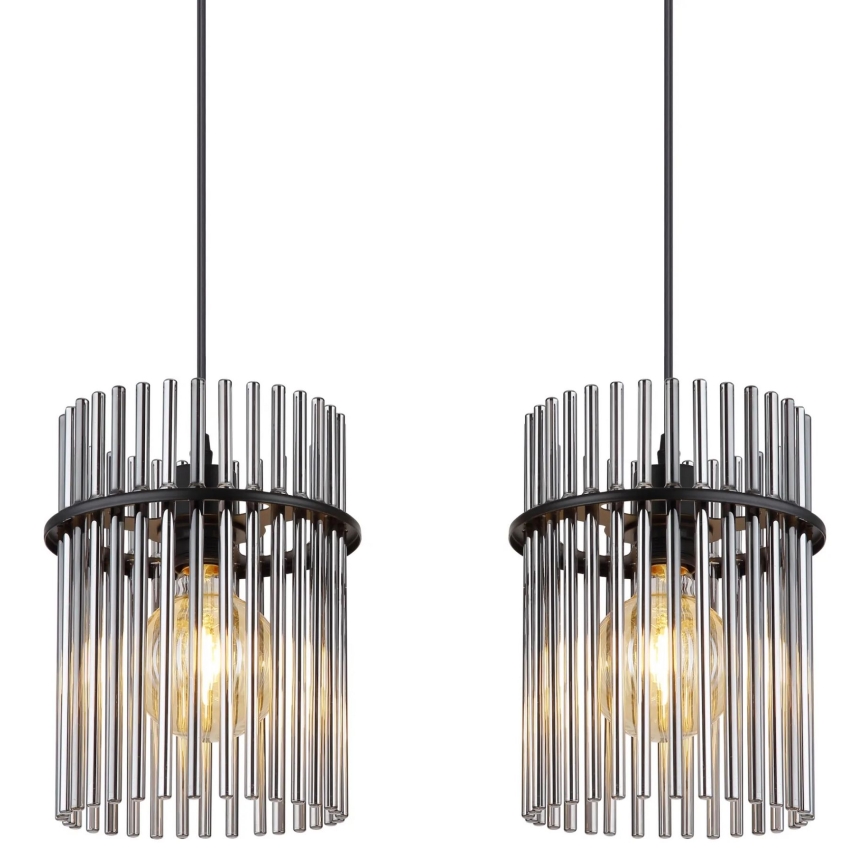 Globo - Hanglamp aan een koord 4xE27/60W/230V zwart
