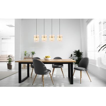 Globo - Hanglamp aan een koord 4xE27/60W/230V goud