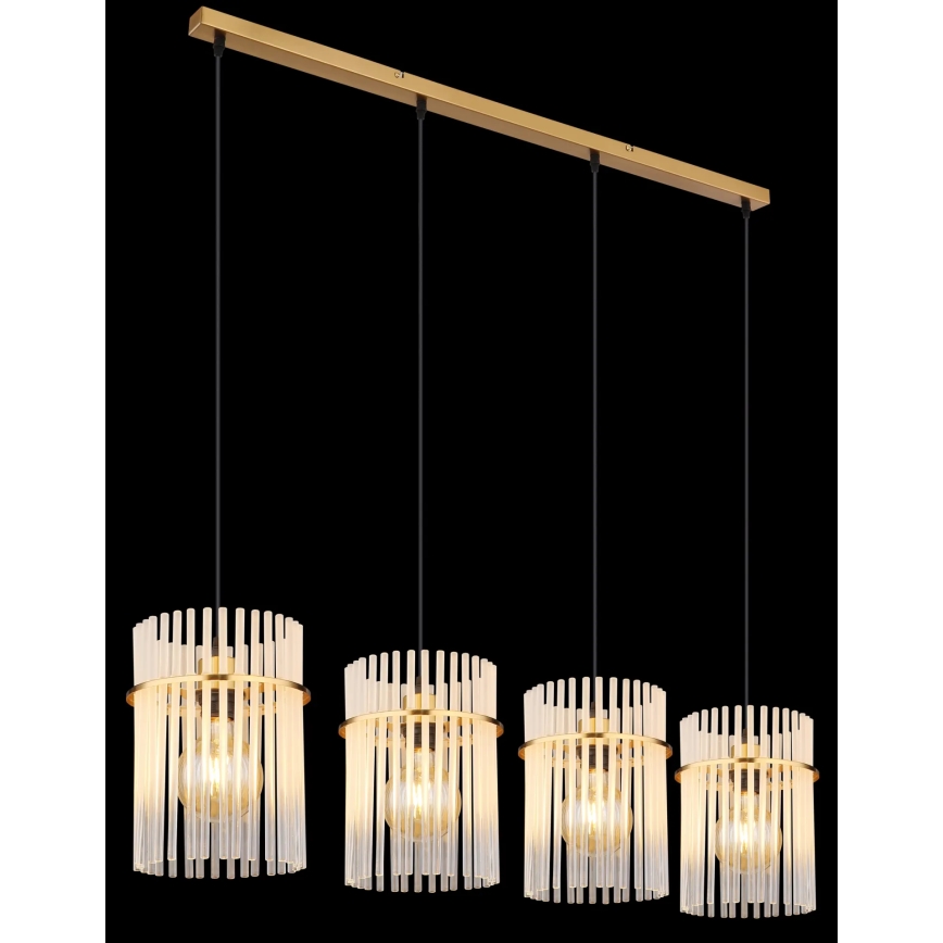 Globo - Hanglamp aan een koord 4xE27/60W/230V goud