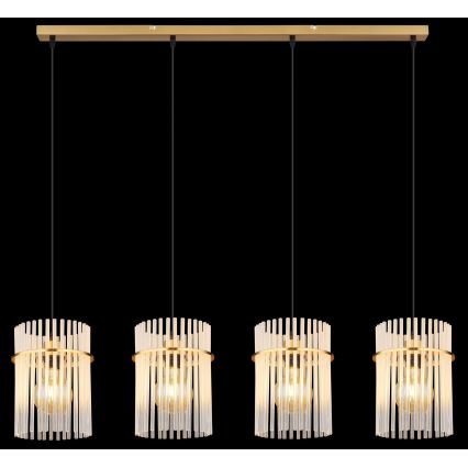 Globo - Hanglamp aan een koord 4xE27/60W/230V goud