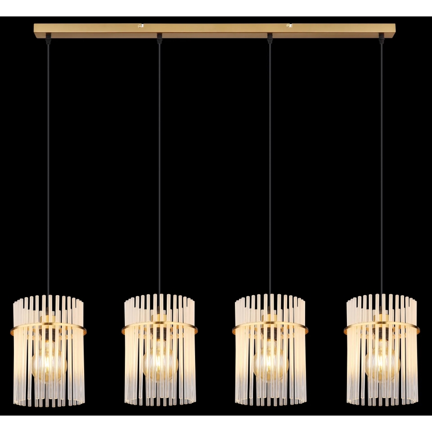 Globo - Hanglamp aan een koord 4xE27/60W/230V goud