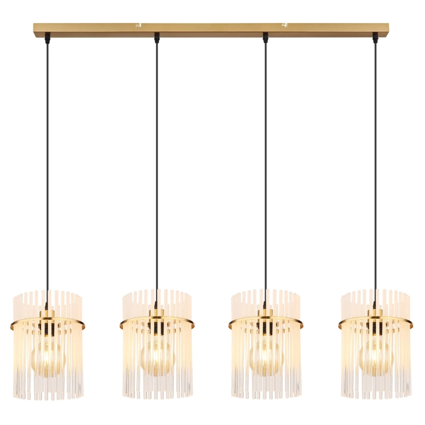 Globo - Hanglamp aan een koord 4xE27/60W/230V goud