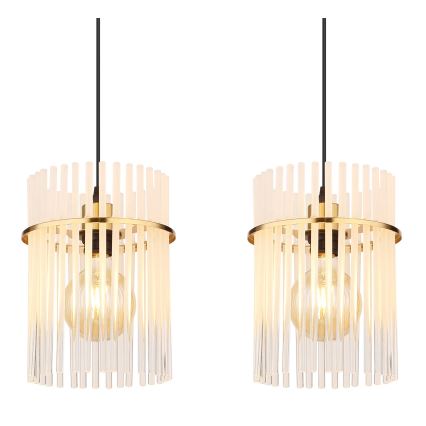 Globo - Hanglamp aan een koord 4xE27/60W/230V goud