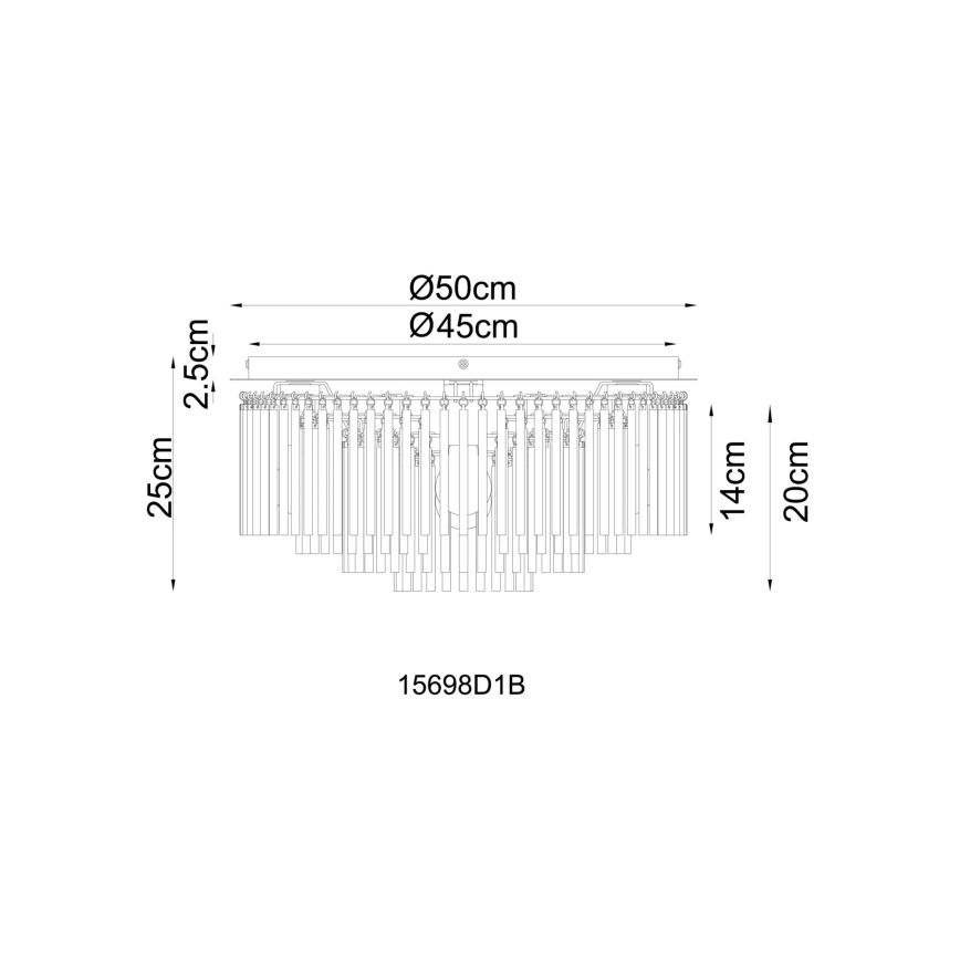 Globo - Plafondlamp 5xE27/60W/230V Ø 50 cm