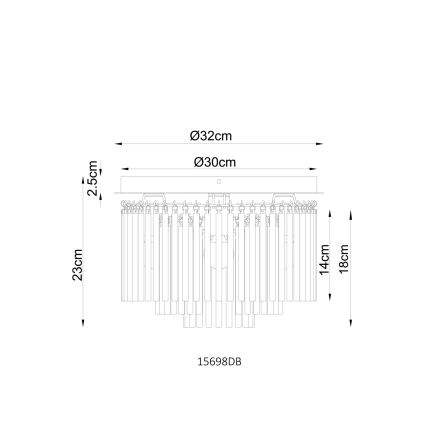 Globo - Plafondlamp 5xE14/40W/230V Ø 32 cm