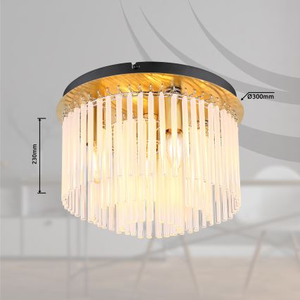 Globo - Plafonnier 5xE14/40W/230V Ø 32 cm doré