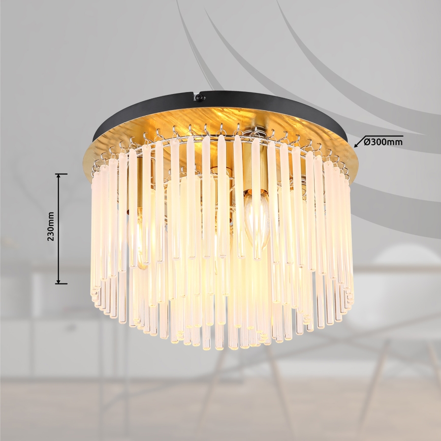 Globo - Plafonnier 5xE14/40W/230V Ø 32 cm doré