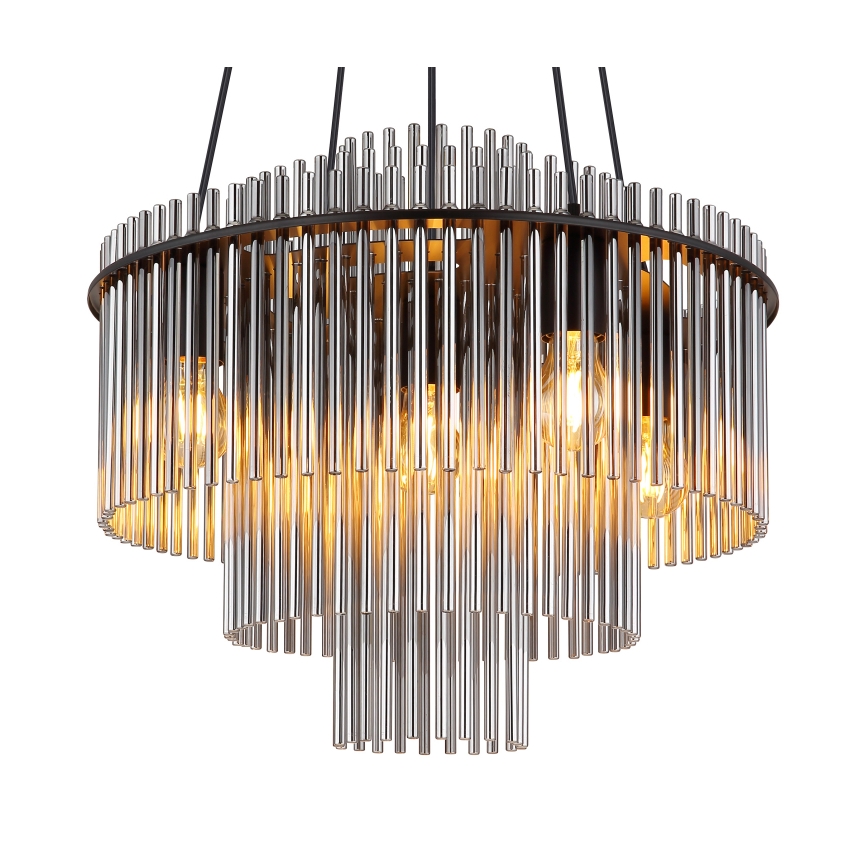 Globo - Hanglamp met kabel 5xE27/60W/230V zwart
